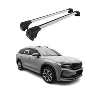 Barres De Toit Transversales Pour Skoda Kodiaq Ii 2024-2025 Aluminium Gris 2 Pcs