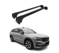 OMAC Barres de Toit transversales pour Skoda Kodiaq II 2024-2025 Aluminium Noir 2 Pcs