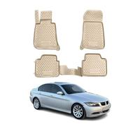 OMAC BMW 3er E91 2006-2012 Tapis de voiture tapis de sol en caoutchouc polymère haute 3d Beige