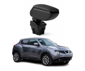 OMAC Center accoudoir boîte de rangement Compatible avec Nissan Juke 2011-2019 Vinyl Abs Noir Coulissant Central Organiseur