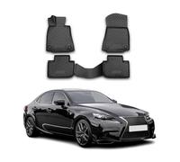 OMAC Ensemble complet de tapis de sol en caoutchouc moulé 3D pour Lexus is (RWD) 2014-2018