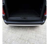 OMAC EXTERIOR : Chrom Trims : Rear Bumper Sill Cover Protection du seuil de chargement pour Peugeot Partner Tepee 2008-2018 Noir mat ABS