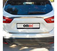 OMAC EXTERIOR : Chrom Trims : Rear Bumper Sill Cover Protection du seuil de chargement Protection du pare-chocs pour Nissan Qashqai 2017-2021 Acier inoxydable Argent
