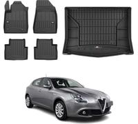 OMAC Fußmatten & Kofferraumwanne Set pour Alfa Romeo Giulietta 2010-2020 Gummi 5x