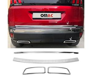 OMAC Kit de seuil de Pare-Chocs + hayon Coffre arrière pour Peugeot 3008 2016-2024