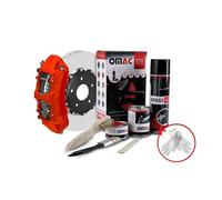 Kit Peinture étrier de Frein Rouge Mat - Kit Complet résistant à la Chaleur pour 4 étriers de Frein 7 pièces
