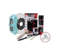 OMAC Kit Peinture étrier de Frein Turquoise Brillant - Kit Complet résistant à la Chaleur pour 4 étriers de Frein 7 pièces