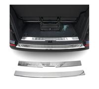 OMAC Kit Protection de Pare-Chocs arrière Compatible avec VW T6 T6.1 Transporter tout 2015-2024 Porte simple Brillant inox 2Pcs
