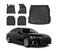 Omac Kit Tapis De Sol Et Coffre Pour Audi A8 S8 D5 Long 2017-2024 Premium Noir
