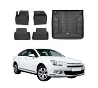 OMAC Kit Tapis de Sol et Coffre pour Citroen C5 II 2008-2017 TPE Noir
