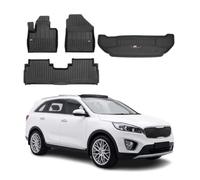OMAC Kit Tapis de Sol et Coffre pour Kia Sorento 2015-2022 TPE Noir