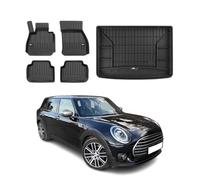 OMAC Kit Tapis de Sol et Coffre pour Mini Clubman 2014-2022 TPE Noir