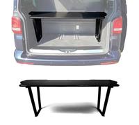 OMAC Lit pliable Multiflex compatible avec VW T5 T6 Multivan 2003-2021 | Extension de lit de voiture pour campeur, plateau plat noir (tableau Multiflex)