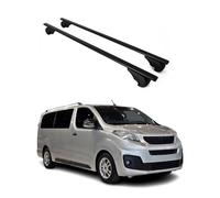 OMAC Lot de 2 barres de toit compatibles avec Peugeot Expert Traveller 2017-2024 - En métal - Noir