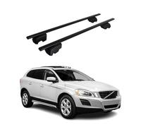 OMAC Lot de 2 barres de toit compatibles avec Volvo XC60 2009-2017 - Porte-bagages ABE - Noir