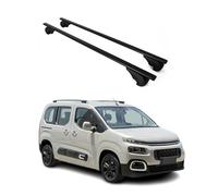 OMAC Lot de 2 barres de toit en métal noir compatibles avec Citroën Berlingo 2019-2024