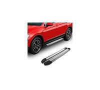 OMAC Lot de 2 seuils latéraux en aluminium pour Ford Connect 2014-2024 - Argenté
