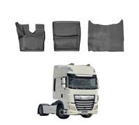 OMAC Lot de 3 tapis de sol en caoutchouc compatibles avec DAF XF 2019-2024 TPE Noir