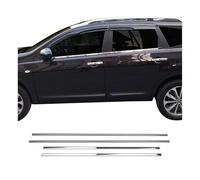 OMAC Lot de 4 moulures de fenêtre compatibles avec Nissan X-Trail T32 2014-2020 en acier inoxydable chromé