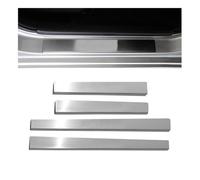 OMAC Lot de 4 seuils de portière compatibles avec BMW X3 E83 2003-2010 en acier inoxydable argenté