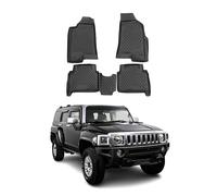 OMAC Lot de 4 Tapis de Sol en Caoutchouc compatibles avec Hummer H3 2005-2010 TPE - Noir