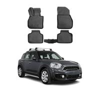 OMAC Lot de 4 tapis de sol en caoutchouc pour Mini Countryman F60 2016-2025 TPE noir