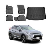 OMAC Lot de tapis de sol et bac de coffre compatibles avec Mitsubishi Eclipse Cross 2017-2025 TPE