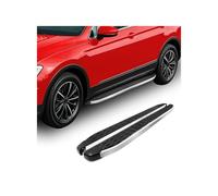 OMAC Marchepieds latéraux en aluminium compatible avec Kia Sportage 2021-2024 - Noir et argenté - 2 pièces