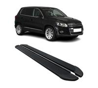 OMAC Marchepieds Latéraux pédale Compatible avec VW Tiguan 2007-2016 Noir Aluminium 2Pcs