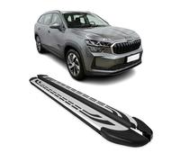 OMAC Marchepieds latéraux pédale pour Skoda Kodiaq 2024-2025 Alu Gris Noir