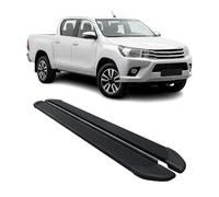 OMAC Marchepieds Latéraux pédale pour Toyota Hilux Double Cab 2015-2026 Noir Alu 2Pcs