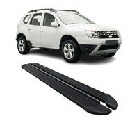 OMAC Marchepieds Latéraux pour Dacia Duster 2010 à 2018, Marchepied latéral de Voiture en Aluminium, 2 Pcs, Noir