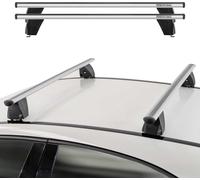 OMAC Menabo Barres de toit de base pour Fiat Doblo II 2010-2023 Barres transversales argent TÜV