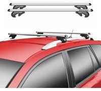 OMAC Menabo barres de toit pour VW Touran II 5T 2015-2020 alu argent voiture 90kg TÜV 2x