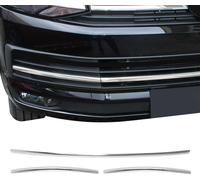 OMAC Pour VW T6 Transporter Highline 2015-2021 Baguettes de pare-chocs 3x acier inoxydable Chrome