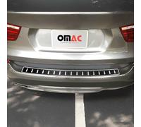 OMAC Protection de Pare-Chocs Arrière pour BMW X3 F25 2010-2017 - INOX Finition Film Carbone - Seuil de Coffre sur Mesure - Protection Seuil de Chargement