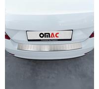 OMAC Protection de Pare-Chocs Arrière pour Skoda Fabia III Schrägheck/Skoda Octavia III Limo 2014-2021 - INOX Finition brossée - Seuil de Coffre sur Mesure - Protection Seuil de Chargement