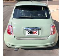 OMAC Protection du seuil de chargement en acier inoxydable pour Fiat 500/500C 2007-2015 Bords brossés chrome
