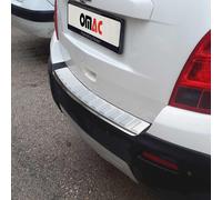 OMAC Protection du seuil de chargement en acier inoxydable pour Opel Mokka A 2012-2016 Pare-chocs brossé chrome