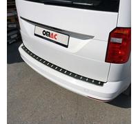 OMAC protection du seuil de chargement en acier inoxydable pour VW Caddy 2015-2020 carbone feuilleté protection chrome