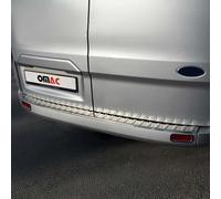 Protection Seuil de Pare-Chocs arrière - Compatible avec Ford Transit Custom 2014-2022 - Couverture de Seuil de Coffre - Bande Seuil de Chargement - Style élégant - en Acier INOX Chromé