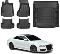 OMAC Tapis & bac de coffre Set pour Audi A5 8T3 Coupe 2007-2016 Caoutchouc 5x