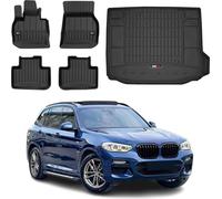 OMAC Tapis & bac de coffre Set pour BMW X3 G01 2017-2024 Caoutchouc noir 5x