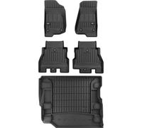 OMAC Tapis & bac de coffre Set pour Jeep Wrangler 2017-2025 Caoutchouc TPE 5x
