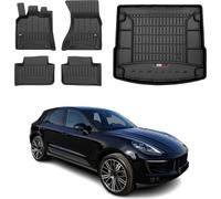 OMAC Tapis & bac de coffre Set pour Porsche Macan 2014-2018 Caoutchouc 5x