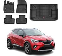 OMAC Tapis & bac de coffre Set pour Renault Captur 2019-2025 Caoutchouc TPE 5x
