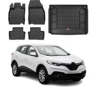 OMAC Tapis & bac de coffre Set pour Renault Kadjar 2015-2025 Caoutchouc 5x