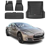 OMAC Tapis & bac de coffre Set pour Tesla Model S 2012-2025 Caoutchouc TPE 4x