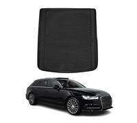 OMAC Tapis de Coffre Compatible avec Audi A6 C7 Break Allroad 2011-2018 en Caoutchouc Noir