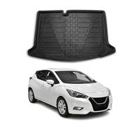 OMAC Tapis de coffre de voiture - Compatible avec Nissan Micra V K14 2017-2022 - Coupe 3D - Tapis de coffre toutes saisons - Noir
